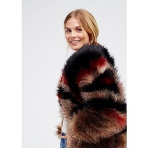 Free People Scarlet Fur Coat